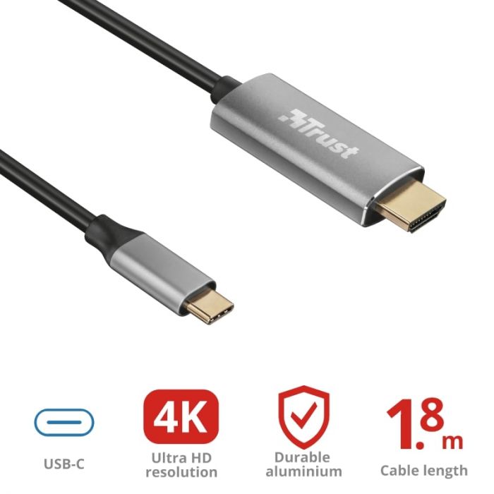 Кабель Trust Calyx USB-C to HDMI Adapter Cable