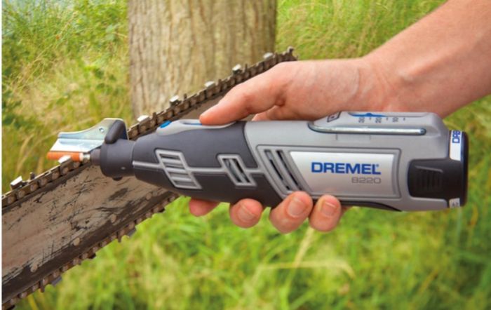 Шліфувально-гравірувальна машина Dremel 8220-5/65, акумуляторна, 12В, 2х2Ah, ЗП, 5000-35000об/хв, 65 насадок, 25см, 0.66кг