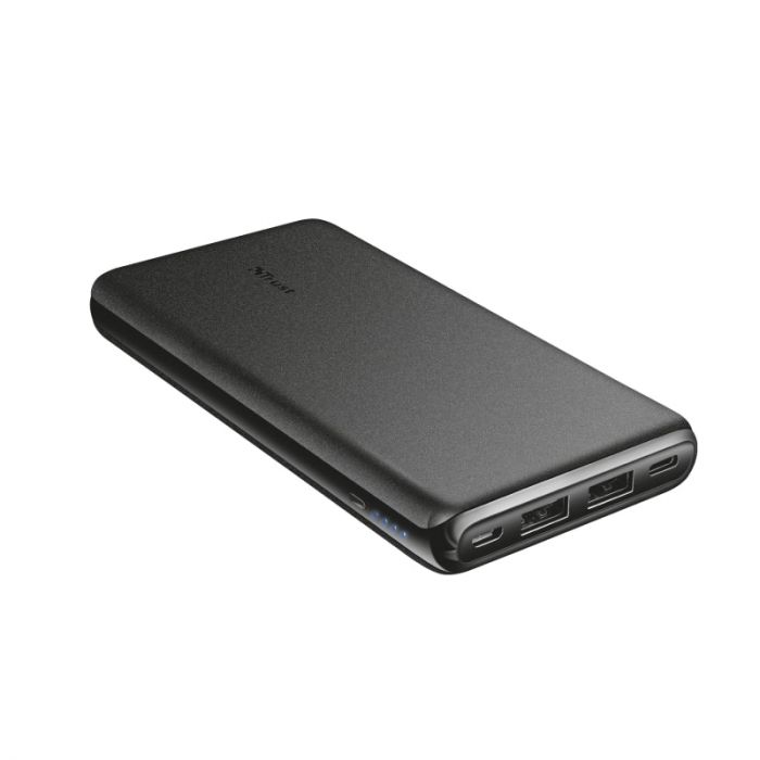 Портативний зарядний пристрій Power Bank Trust Esla Thin 10000 mAh BLACK