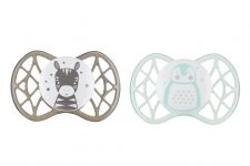 Пустушка Nuvita NV7067 Air55 Explorer симетрична 0m+ (зебра, пінгвін) 2шт