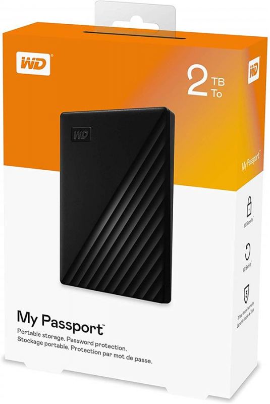 Портативний жорсткий диск WD 2TB USB 3.2 Gen 1 My Passport Black