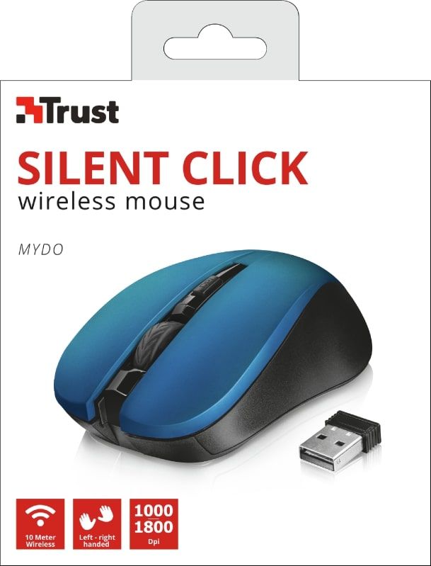 Миша Trust Mydo Silent Click WL BLUE