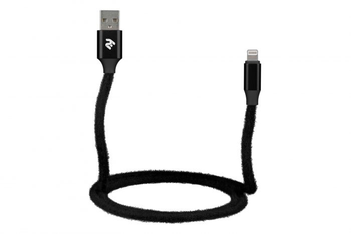 Кабель 2E Fur USB 2.4 - Lightning Cable, 1m, black