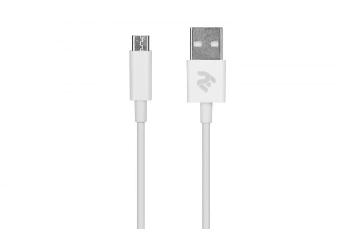 Кабель 2E USB 2.0 - Micro USB Molding Type, 1m, white