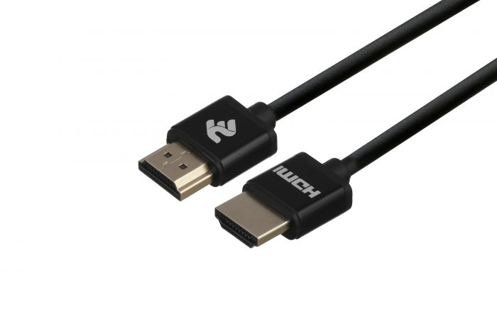 Кабель 2Е HDMI 2.0 (AM/AM), Slim, High Speed, Alumium, black, 2m