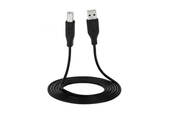 Кабель 2E USB 2.0 (AM/BM) DSTP, 1.8m, black