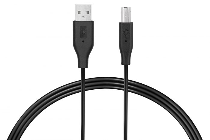 Кабель 2E USB 2.0 (AM/BM) DSTP, 1.8m, black