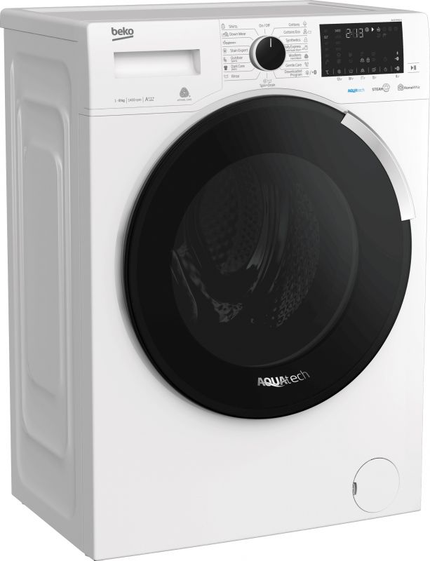 Пральна машина з фронт. зав. BEKO WUE8746N, 8кг, 1400, A+++, Пара, 55см, Дисплей, Білий