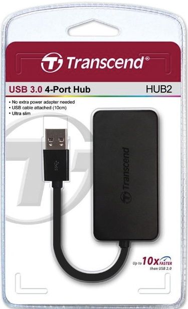 Хаб Transcend USB 3.1 Type-A > 4xUSB 3.1 Type-A пасивний