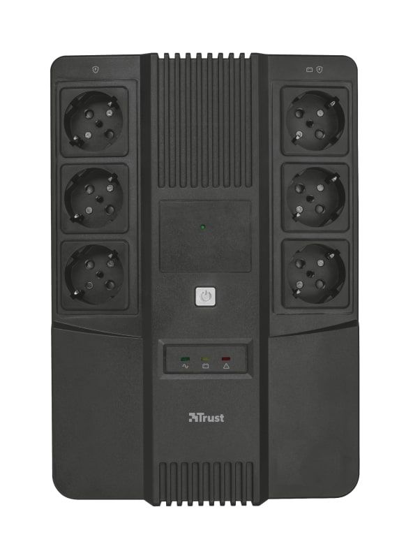 Джерело безперебійного живлення Trust Maxxon 800VA UPS with 6 standard wall power outlets BLACK