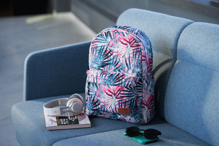 Рюкзак 2Е, TeensPack Palms, рожевий