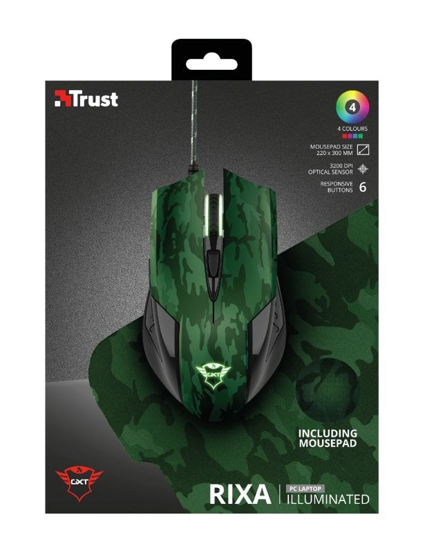 Миша + коврик Trust GXT781 RIXA CAMO MOUSE & PAD