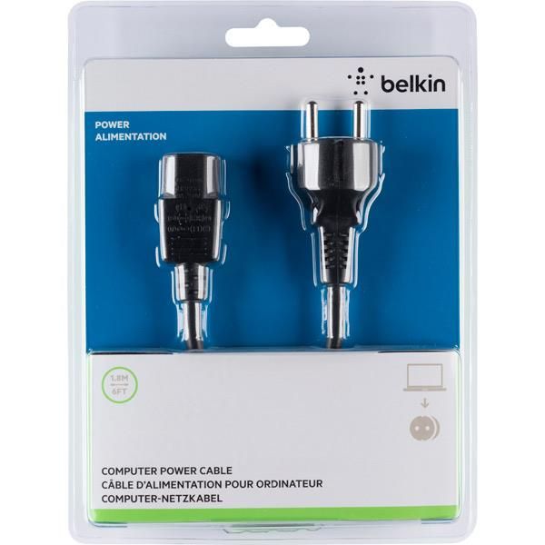 Кабель Belkin мережевий Schuko - C13, (IEC F/EURO ) 1.8м, Black