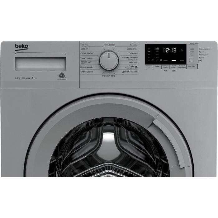 Пральна машина з фронт. зав. BEKO WUE6512XSS, 6кг, 1000, A+++, 42см, Дисплей, Сірий