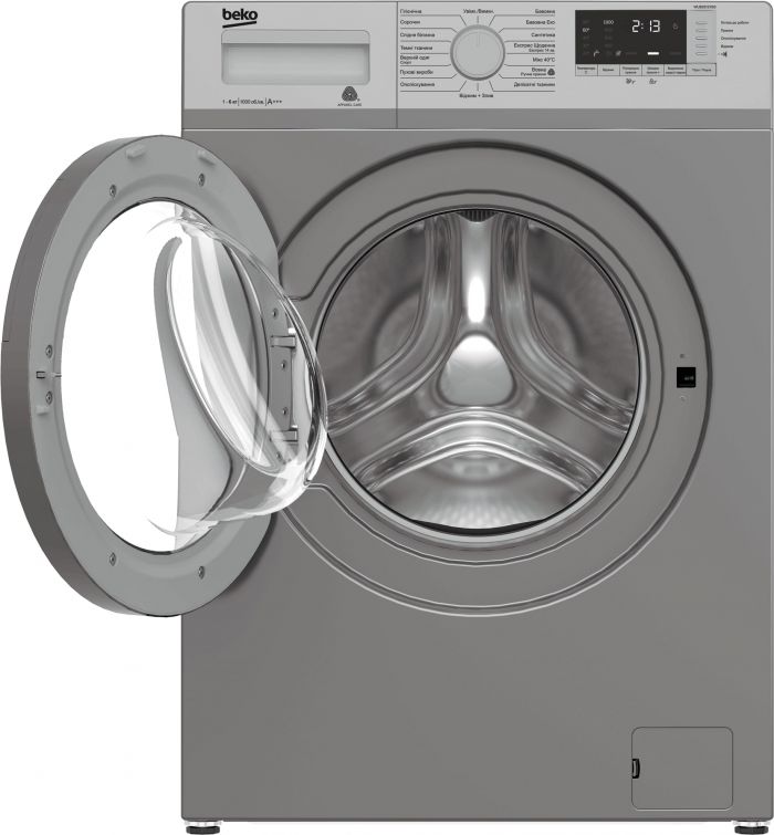 Пральна машина з фронт. зав. BEKO WUE6512XSS, 6кг, 1000, A+++, 42см, Дисплей, Сірий