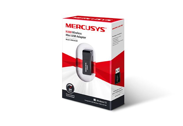 WiFi-адаптер MERCUSYS MW300UM N300 USB2.0 mini