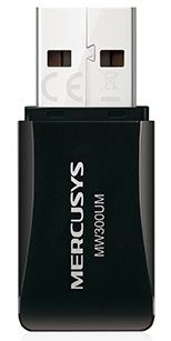 WiFi-адаптер MERCUSYS MW300UM N300 USB2.0 mini