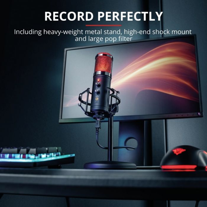 МІкрофон для ПК Trust GXT 256 Exxo USB Streaming Microphone Black