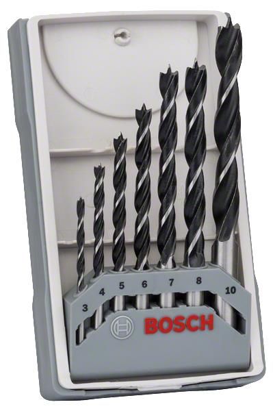 Свердла по дереву Bosch X-Pro Line набір 7 шт. 3,4,5,6,7,8,10 мм