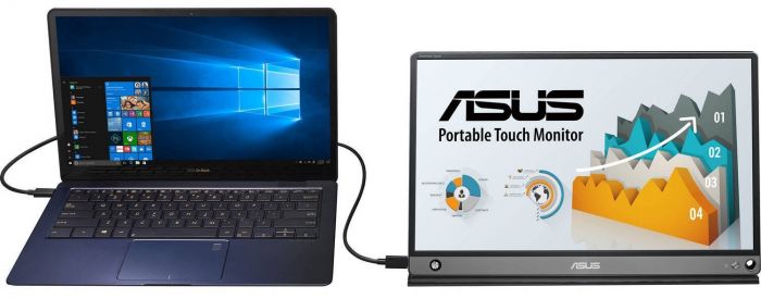 Монітор портативний LCD 15.6" Asus ZenScreen MB16AMT mHDMI, USB-C, MM, IPS, 7800mAh, Touch