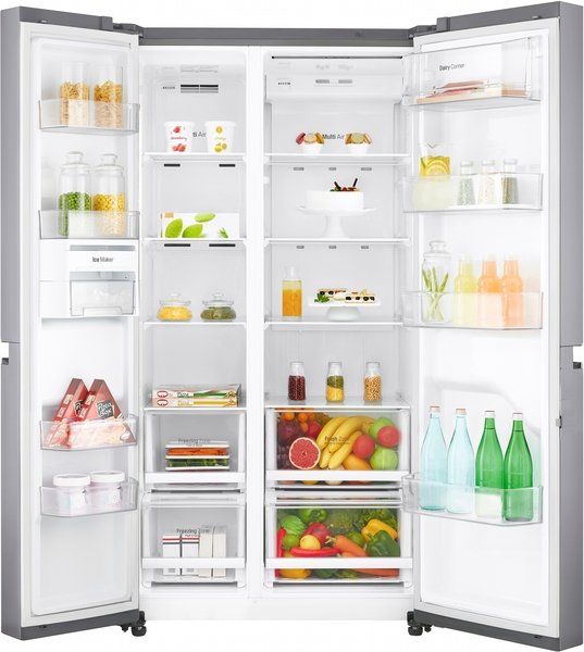 Холодильник SBS LG GC-B247SMDC, 179х74х91см, 2 дв., Холод.відд. - 406л, Мороз. відд. - 220л, A+, NF, Лінійний, Зона свіжості, Зо
