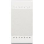 Bticino LivingLight Кнопка з гвинтовими клемами, розмір 1 модуль, колір білий