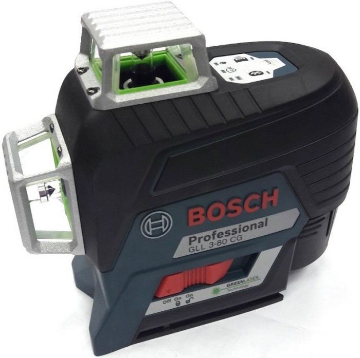 Нівелір лазерний Bosch GLL 3-80 CG, BM 1 + L-Boxx, ± 0.3 мм/м, до 30 м з приймачем 120м, 0.82 кг