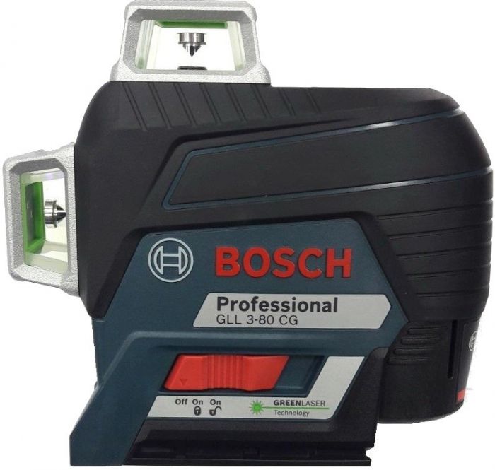 Нівелір лазерний Bosch GLL 3-80 CG, BM 1 + L-Boxx, ± 0.3 мм/м, до 30 м з приймачем 120м, 0.82 кг