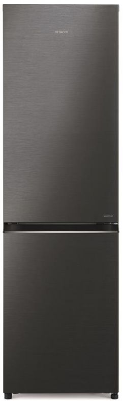 Холодильник Hitachi з нижн. мороз., 190x60х65, холод.відд.-215л, мороз.відд.-115л, 2дв., А+, NF, інв., чорний