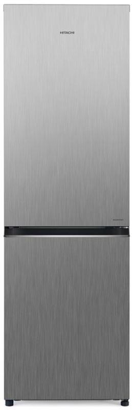 Холодильник Hitachi з нижн. мороз., 190x60х65, холод.відд.-215л, мороз.відд.-115л, 2дв., А+, NF, інв., cріблястий