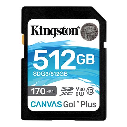 Карта пам'яті Kingston SD 512GB  C10 UHS-I U3 R170/W90MB/s