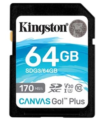 Карта пам'яті Kingston SD  64GB  C10 UHS-I U3 R170/W70MB/s