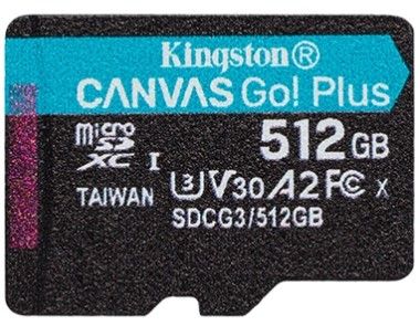 Карта пам'яті Kingston microSD  512GB C10 UHS-I U3 A2 R170/W90MB/s