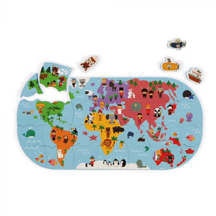 Іграшка для купання Janod Пазл Карта світу