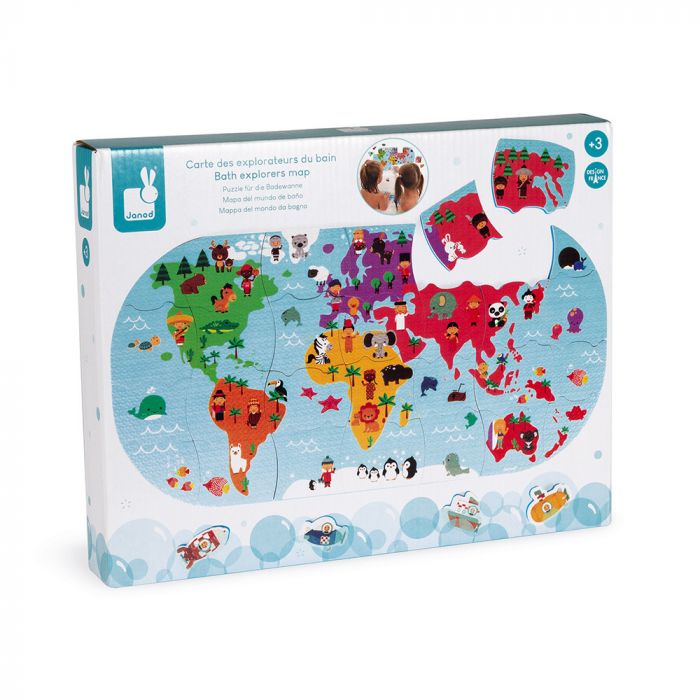 Іграшка для купання Janod Пазл Карта світу
