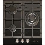 Варильна поверхня газова Kaiser KCG4384Turbo -Шx45см./3конф/скло/WOK/чугун/чорний
