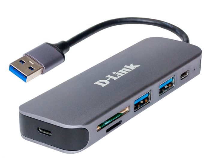 USB-Концентратор D-Link DUB-1325 2xUSB3.0, 1xUSB TypeC, 1xSD, 1x-microSD, USB 3.0