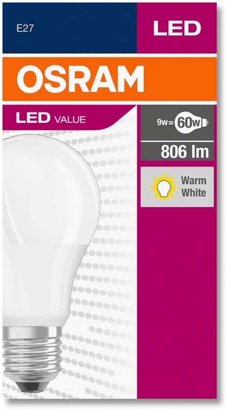 Лампа світлодіодна OSRAM LED A60 8,5W 806Lm 2700К E27