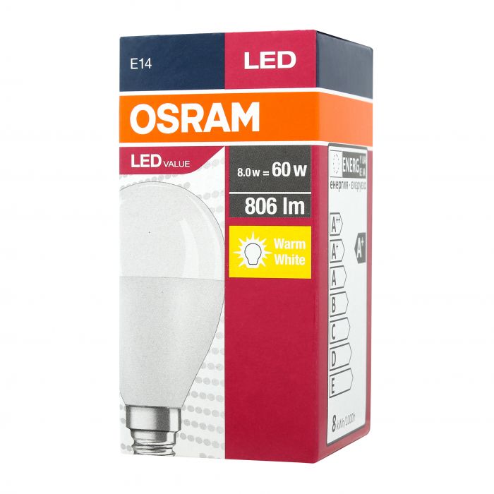 Лампа світлодіодна OSRAM LED P60 шарик 7W 806Lm 2700K E14