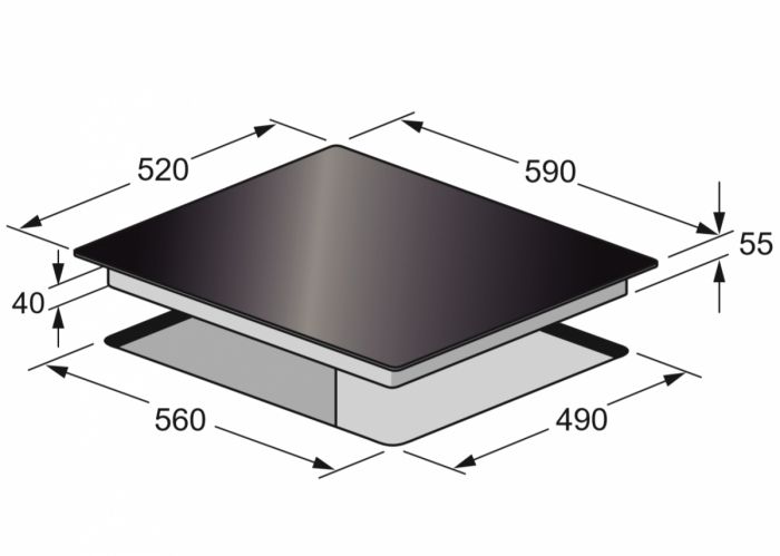 Варильна поверх. електр. Kaiser KCT6715F - 60см/склокераміка/4 конф/сенсор/чорний