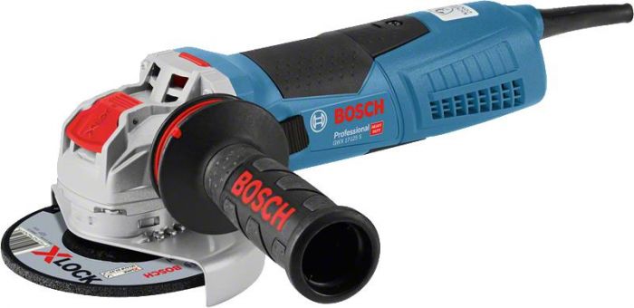 Шліфмашина кутова Bosch GWX 17-125 S, 1700Вт X-LOCK, 125 мм, 2800-11500об/хв, плав. пуск, 0.89 кг