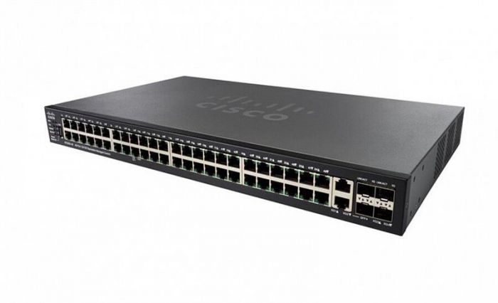 Комутатор Cisco SF550X-48MP 48-port 10/100 PoE+ Stackable Switch (48 x 10/100 (PoE+) + 2 x 10 Gigabit SFP+ (uplink) + 2 x combo