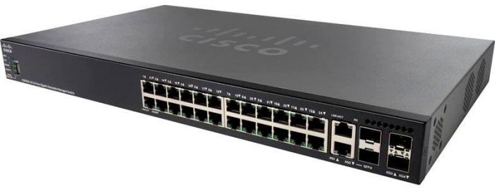 Комутатор Cisco SG550X-24MPP 24-Port Gigabit PoE Stackable Managed Switch
