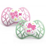 Пустушка симетрична Nuvita Air 6м+ 2шт. для дівчинки NV7081Pink