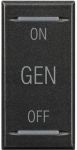 Bticino Axolute Клавіші з символами для системи авт. 2 функ. - 1 мод, ON-OFF-GEN, колір антрацит