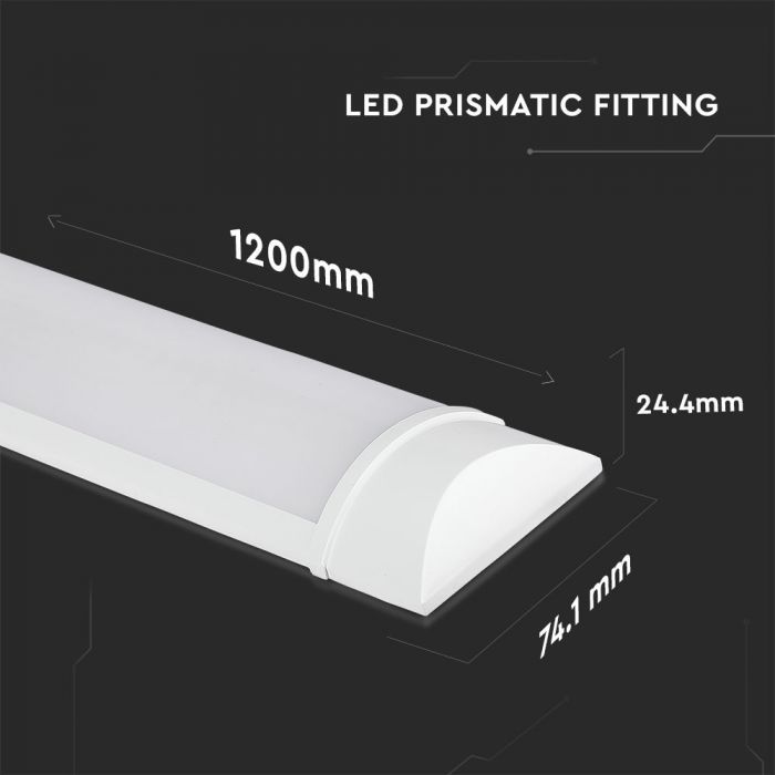 Світильник внутрішній лінійний LED V-TAC, 40W, SKU-666, Grill Fitting, 1200mm, 230V, 4000К, білий