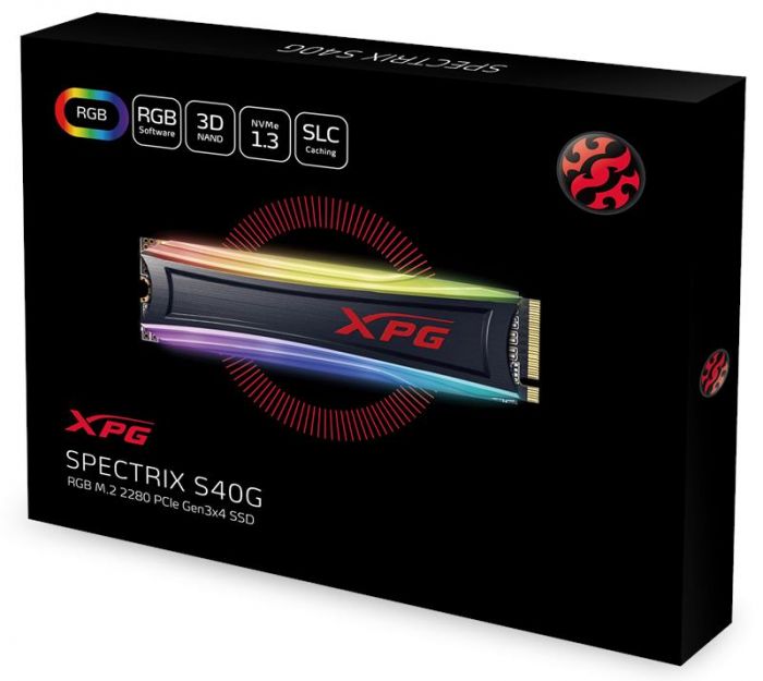 Накопичувач SSD ADATA M.2 2TB PCIe 3.0 S40G RGB