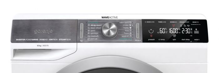 Пральна машина з фронт. завантаж. Gorenje WS168LNST , 10кг, 1600, A+++, глибина 61см, Дисплей, Білий