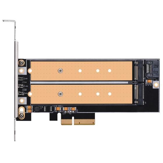 Плата-адаптер SST-ECM22 PCIe x4 для SSD m.2 NVMe + SATA 2242, 2260, 2280, 22110
