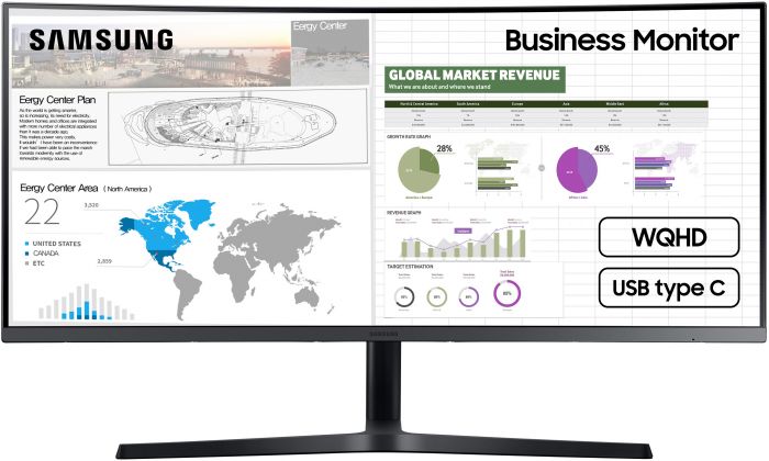 Монітор LCD 34" Samsung C34H890 HDMI, DP, USB, USB-C, Audio, VA, 3440x1440, 21:9, CURVED, 100Hz, 4ms